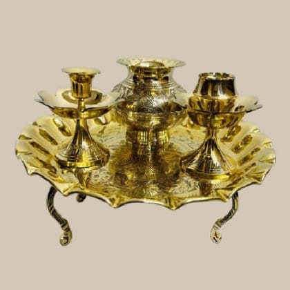 Brass Pooja Thali Set CBTP4