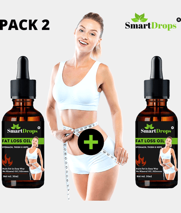 Smartdrops Slimming oil, weight loss oil, Shaping & Firming Oil 60 mL Pack of 2