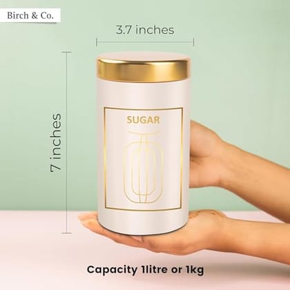 Kitchen Containers Set - Tea Sugar Container Storage Set of 3 - Storage Box for Kitchen - Airtight Jars for Tea Coffee - Dabba Set of 1 kg - Durable, Compact and Stackable, Tea, Coffee & Sugar