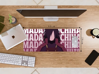 "MADARA UCHIHA - NARUTO ANIME" Gaming Mousepad- Elevate Your Gaming Experience-Medium (28CM X 60CM) / Plane
