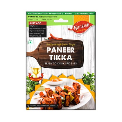 Nimkish Paneer Tikka Masala Ready to Cook Spice Mix | 60g | Onion Ginger Garlic Already in Mix | Himalayan Recipe Nimkish Paneer Tikka Masala Ready to Cook Spice Mix | 60g | Onion Ginger Garlic Already in Mix | Himalayan Recipe