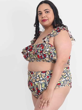 Plus Size 2 Piece Babydoll Bikini Dress For Honeymoon BB51A0