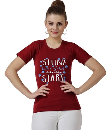 Affair - Maroon Cotton Blend Regular Women's T-Shirt ( Pack of 1 )