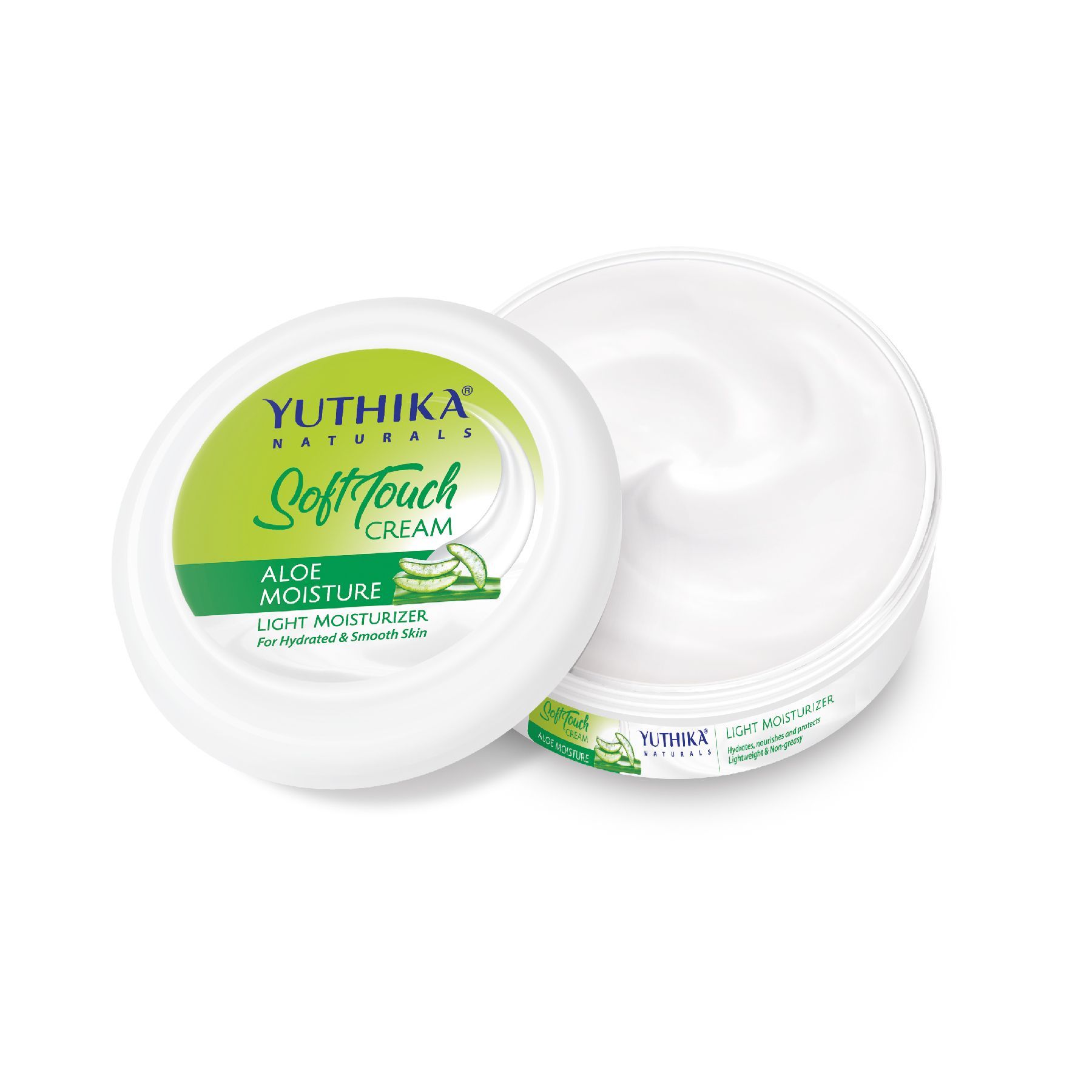Yuthika Aloe Moisture Light Moisturizer for Face, Hand, Body, Dry Skin Moisturizer Cream for All Skin Types - 100ml
