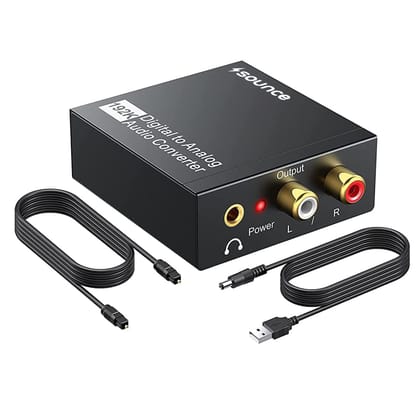 Sounce 192KHz Digital to Analog Audio Converter DAC Digital SPDIF Optical to Analog L/R RCA Converter Toslink Optical to 3.5mm Jack Adapter for PS3 HD DVD PS4 Amp Apple TV Home Cinema Sounce 192KHz Digital to Analog Audio Converter DAC Digital SPDIF Opti