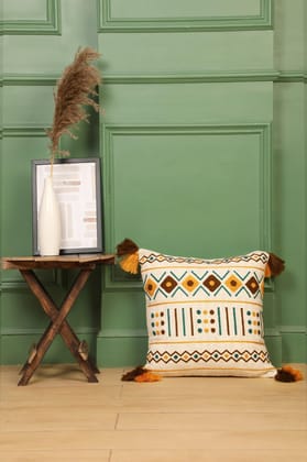 Ornate Cushion Cover - Handmade-Single Piece / 45 x 45