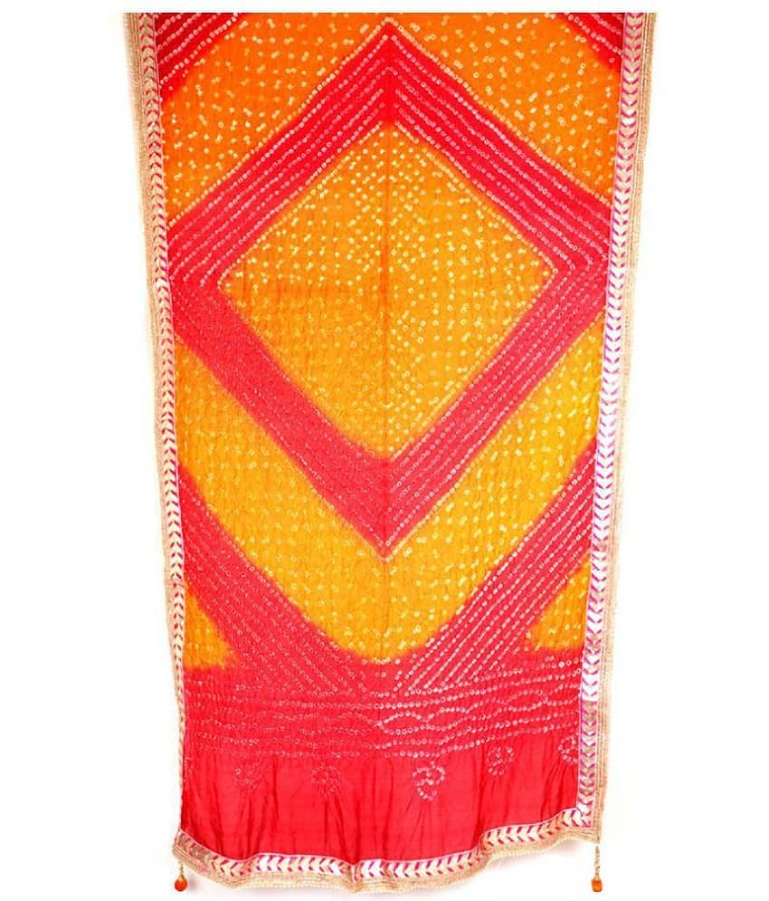 Raj Multicoloured Art Silk Bandhej Dupatta