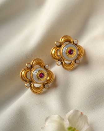 Gold Polish Silver Earrings CHE1722