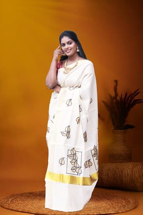 MK-2759 GOLD TISSUE SAREE 6.25 MTR