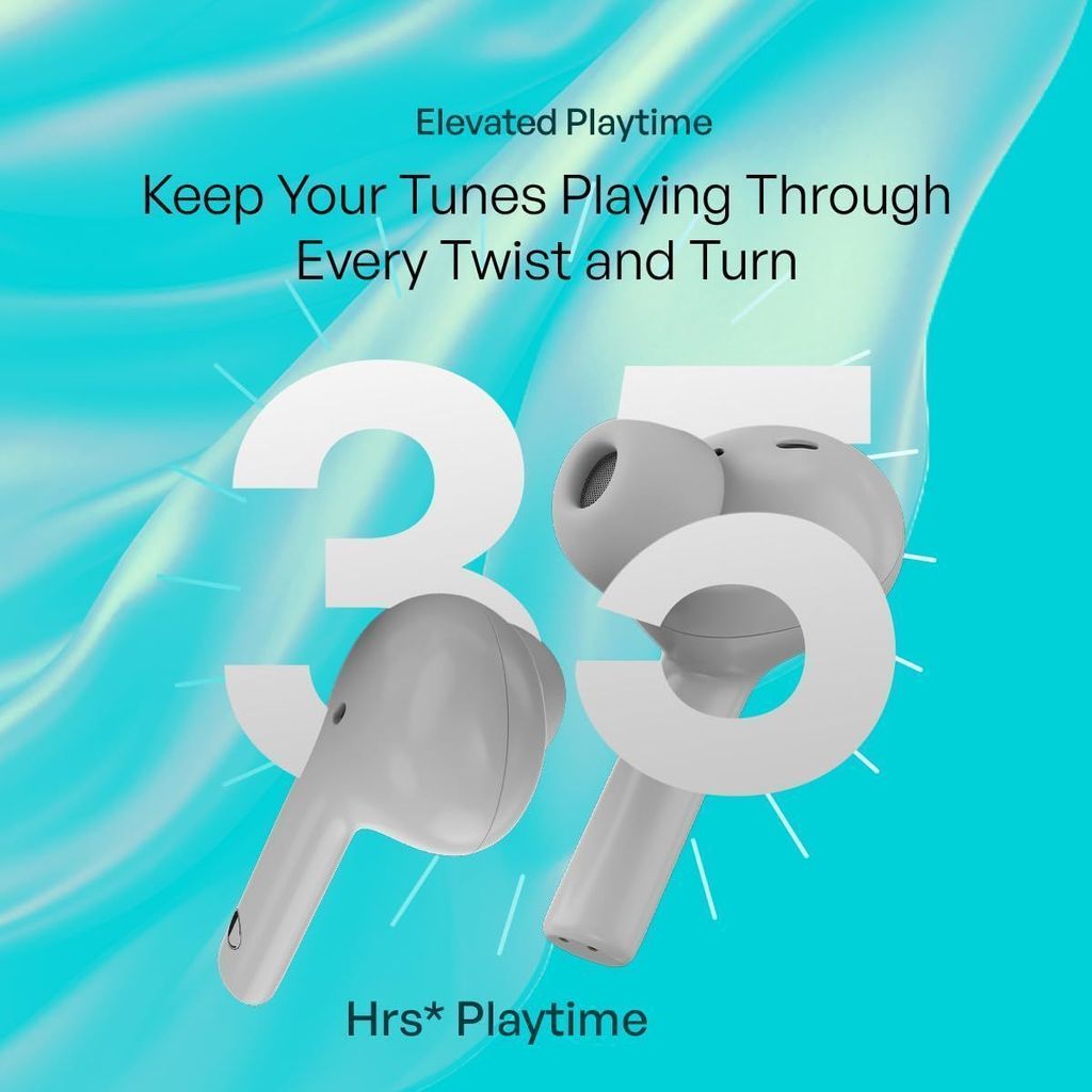 CELLECOR BroPods CB44 TWS with 35 Hours Playtime, ENC, Insta Wake N' Pair, HD Sound, 13mm Driver, Truly Wireless (Grey)