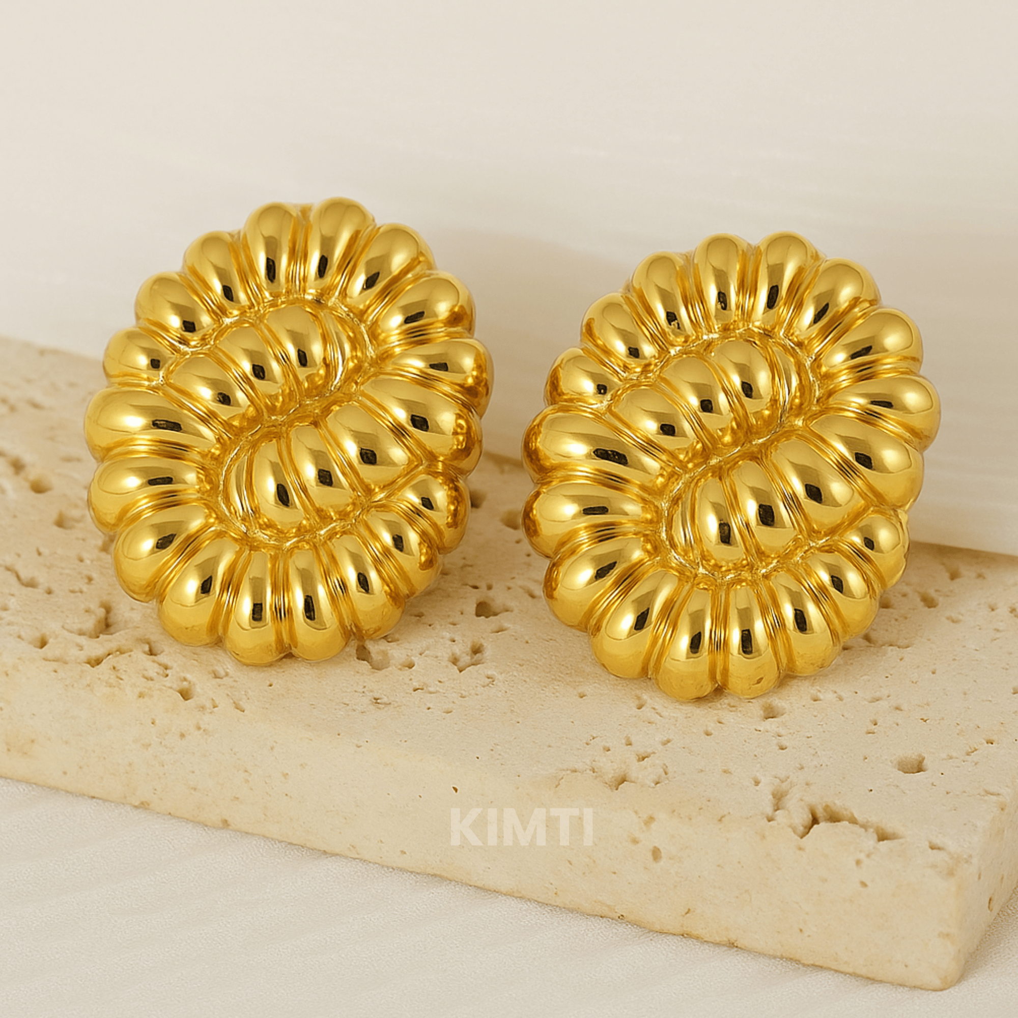 18K Gold Plated  Contemporary Shaped  Earrings