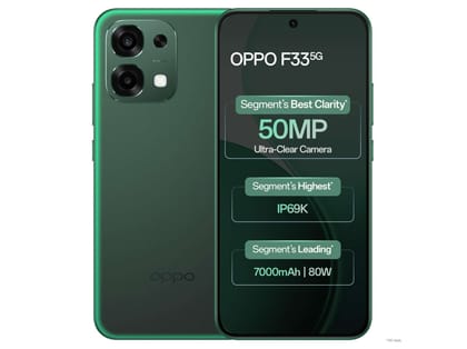 Oppo F33 5G Smartphone, 8GB RAM, 256GB Storage - Forest Green