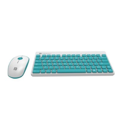 Portronics Key2A Combo of Multimedia Wireless Keyboard & Mouse (White)