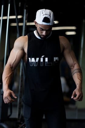 COLOR RIB DROP TANKTOP (BLACK)-S