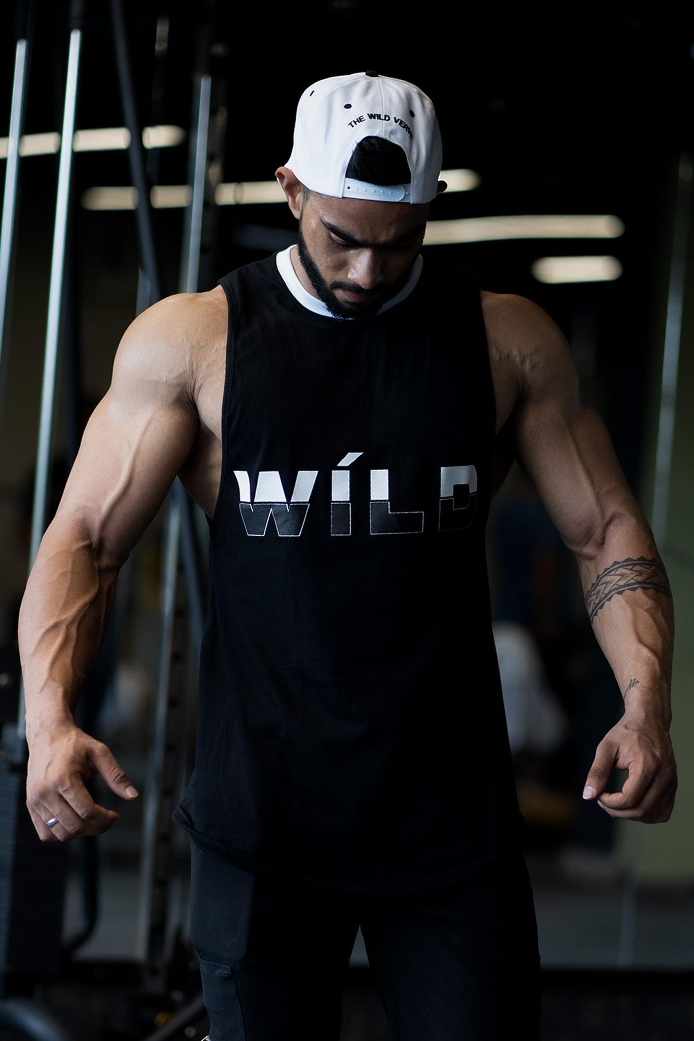 COLOR RIB DROP TANKTOP (BLACK)-S