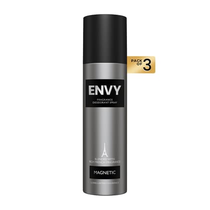 ENVY Pack of 3 Magnetic Deos For Men - 140ml Each