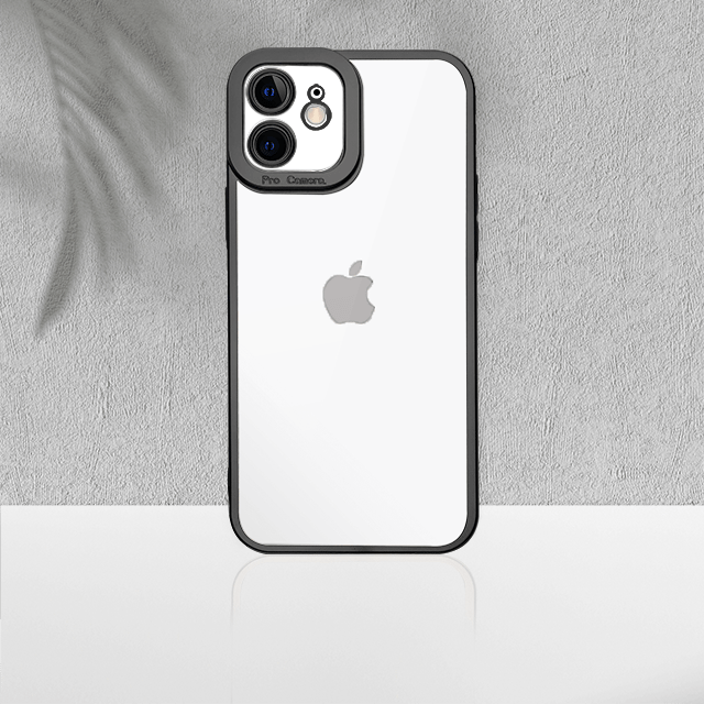 iPhone 12 Luxury chrome plating case-Black