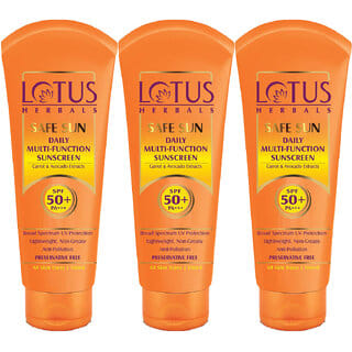 Lotus Herbals Safe Sun Daily MultiFunction Sunscreen Cream Spf 50 Pa Avocado Extract  60G  (Pack Of 3)