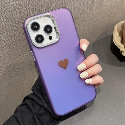 Luxury Colorful Laser Heart iPhone Glossy Case-iPhone 13 / iPhone 14 / Purple