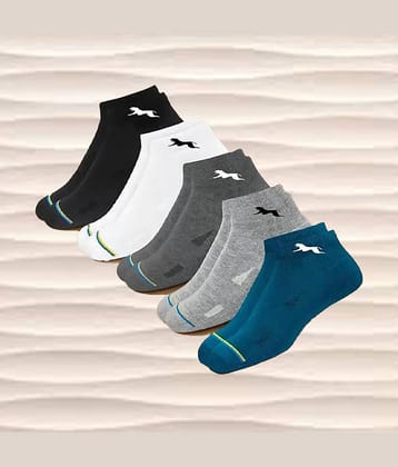 VAMEAR Pack of 5 Men's Cotton Ankle Length Socks ( Multicolor )