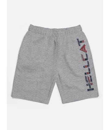 HELLCAT Pack of 1 Cotton Blend Shorts For Boys ( Grey Melange )