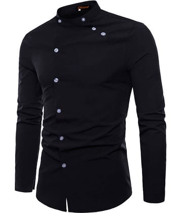 Qlonz store Cotton Blend Regular Fit Solids Full Sleeves Men's Casual Shirt - White ( Pack of 1 )