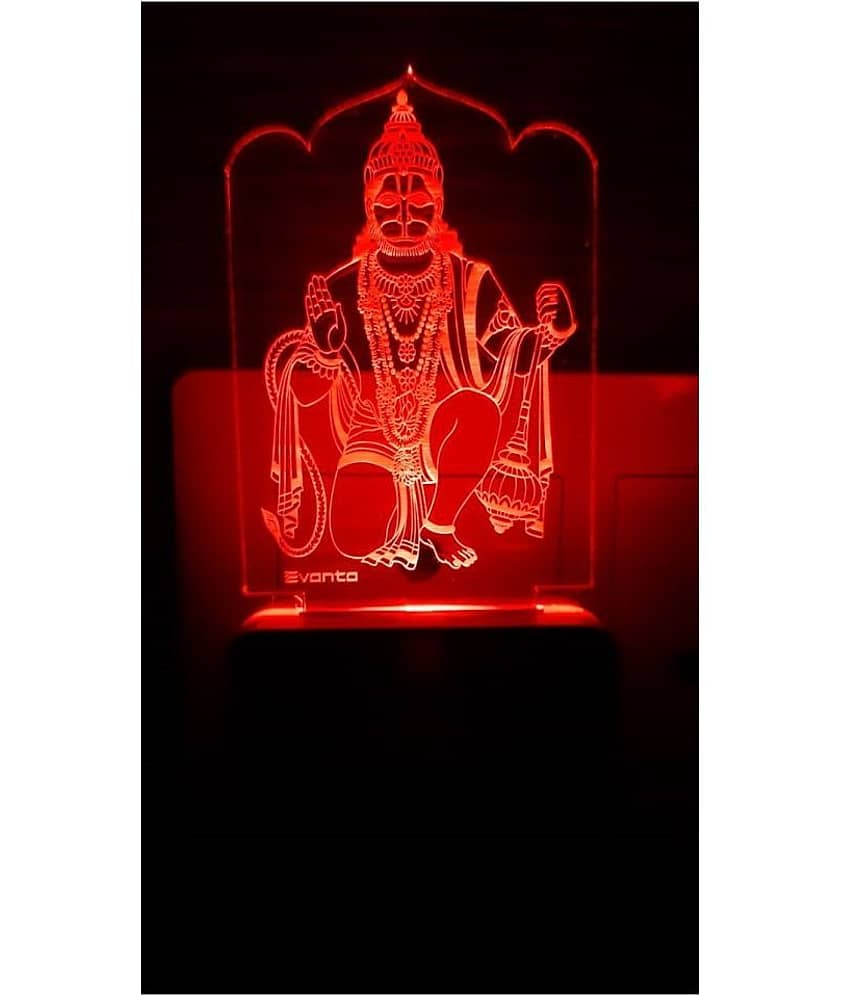 SUPER AJANTA kastbhanjan hanumanji  balaji  E001 Night Lamp Multi - Pack of 1