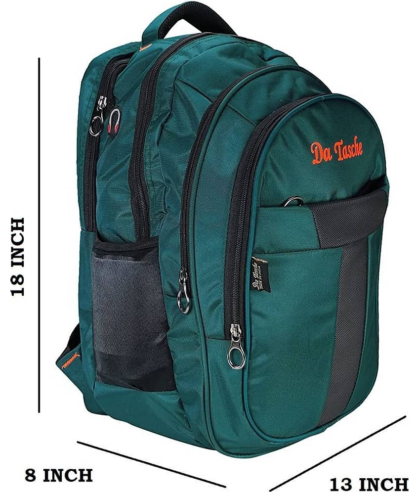 Da Tasche Green Polyester 35 Ltrs College Bag