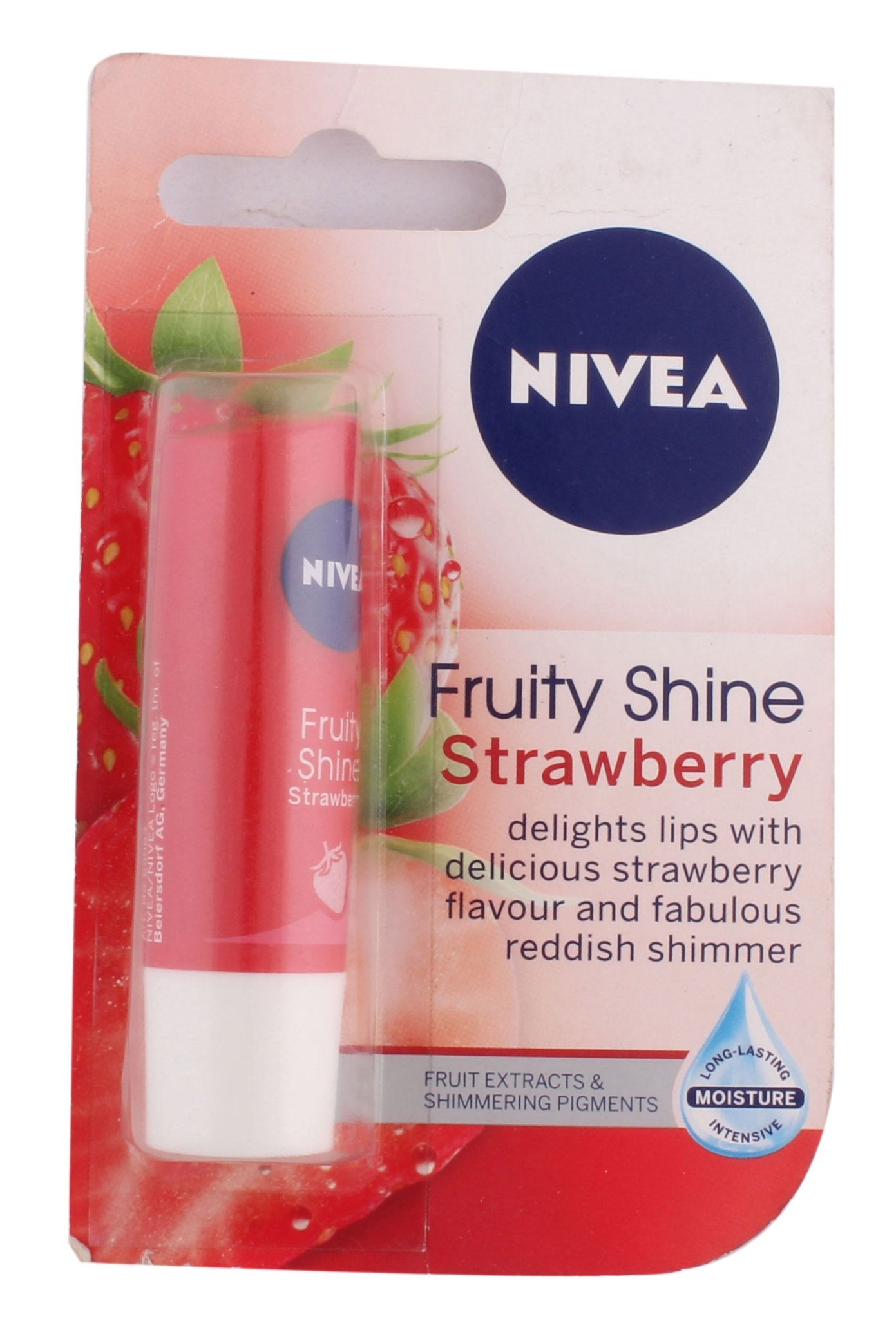 Nivea Lip Balm - Strawberry, 4.8g Pack Nivea Lip Balm - Strawberry, 4.8g Pack - Red / 4.8 g (Pack of 1)