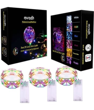 MIRADH - Multicolor 3Mtr String Light ( Pack of 2 )