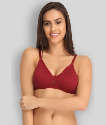 Clovia Cotton Lightly Padded Women's Everyday Bra ( Maroon )
