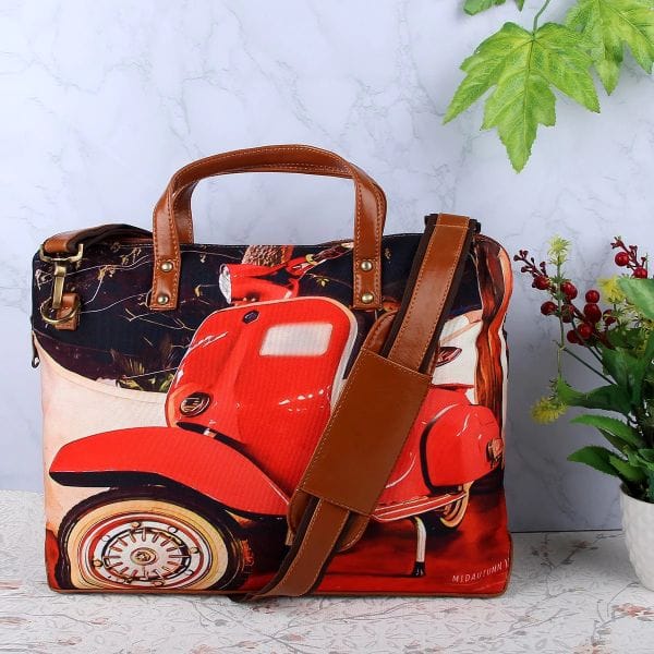 Vintage Vogue Laptop Bag Red