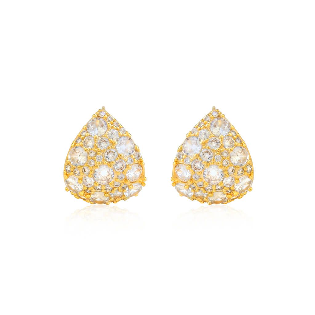 Pavé Studded Cuff Hoop Earrings