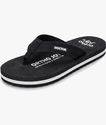 ORTHO JOY Black Men's Daily Slipper