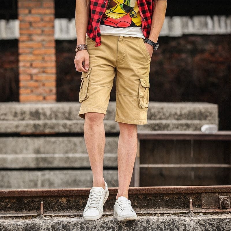 Romano nx 100% Cotton Cargo Shorts/Bermuda for Men with Multi-Pockets & Side Zipper Pockets-28 Waist (in Inches)