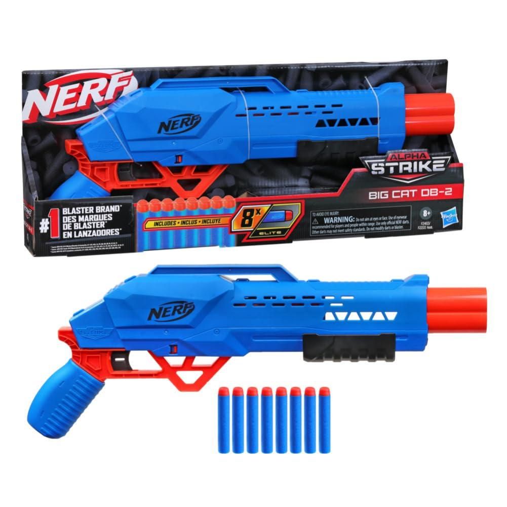 Nerf Alpha Strike Big Cat Db-2 Blaster, Double-Barrel Blasting