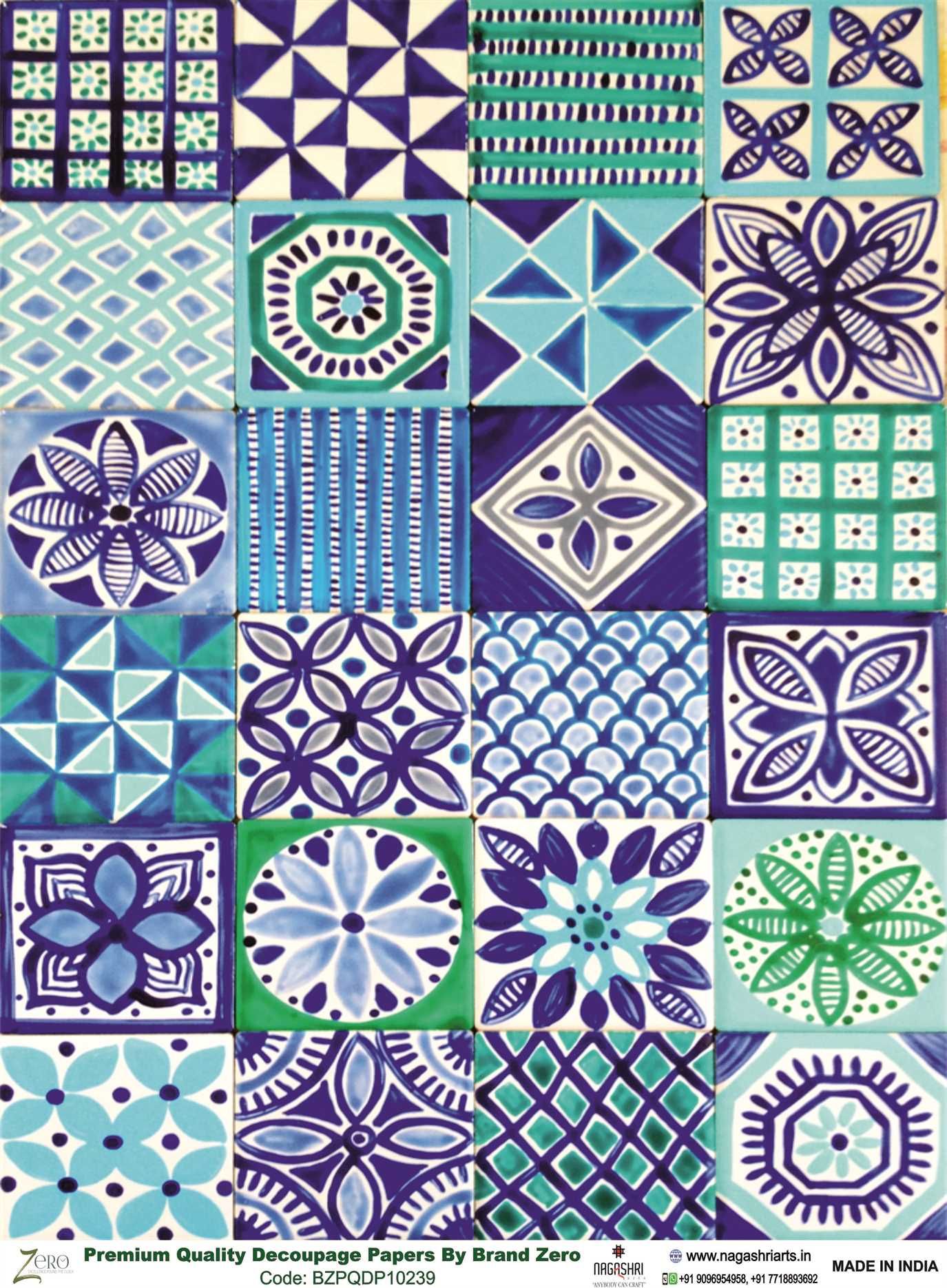 Brand Zero Premium Quality Decoupage Paper Pack of Two - Design Code: BZPQDP10239