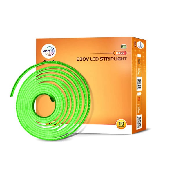 Wipro Garnet 10 mtr LED Strip Light (Water Proof), Green