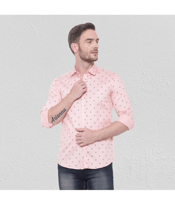 leeway - Pink Cotton Blend Slim Fit Men's Casual Shirt ( Pack of 1 )