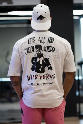 It's All In The Mind Oversized T-shirt (White)-S / WHITE