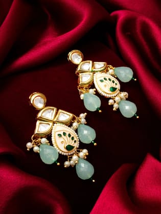 Morison Golden Pearl Drop Earrings Elegant Sophistication