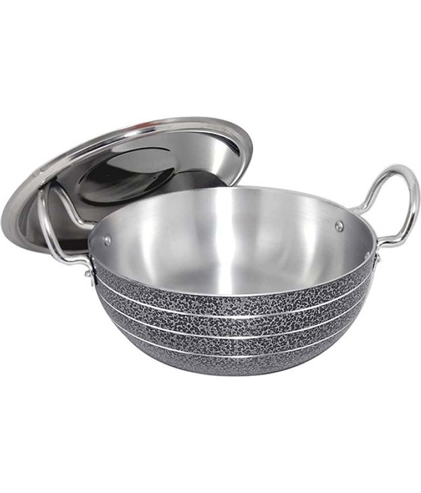 bartan hub With Lid Enamle Shallow Kadhai 1000 mL