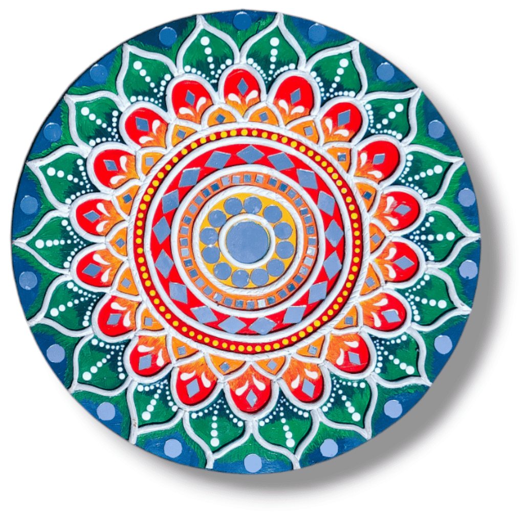 Aarya ovation Lippan art wall hanging for home decoration /living room/kids room / garden décor.blue