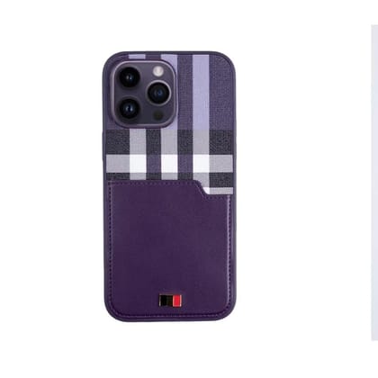 iPhone 14 Pro Max - Mentor Latus VII Premium Leather Cover-Deep Purple
