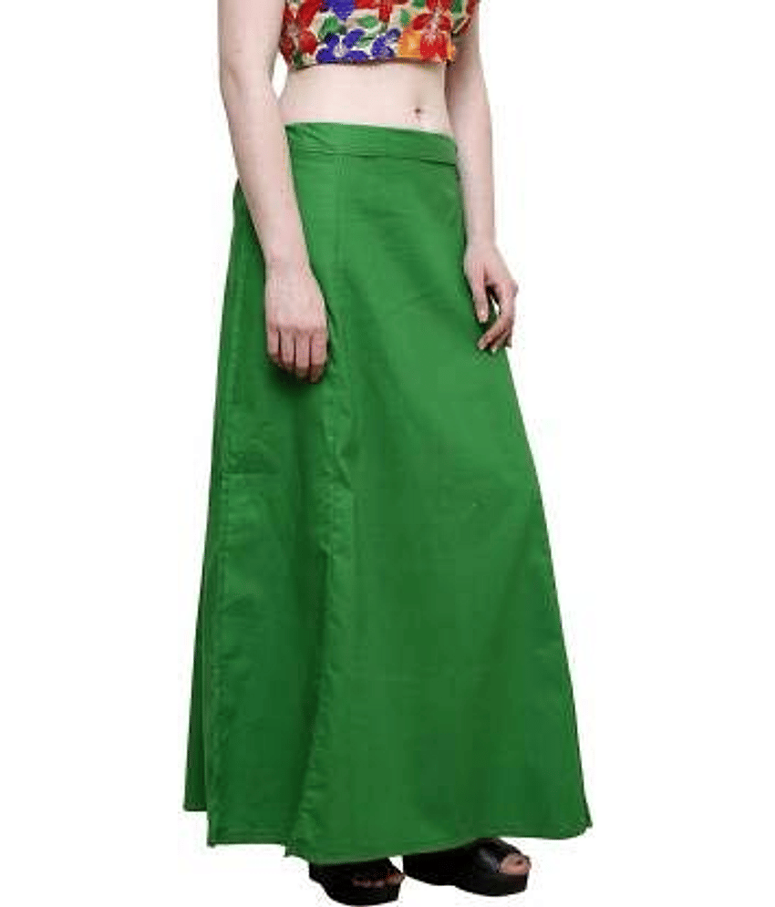 D1 DIFFERENT ONE Green Cotton Petticoat - Single