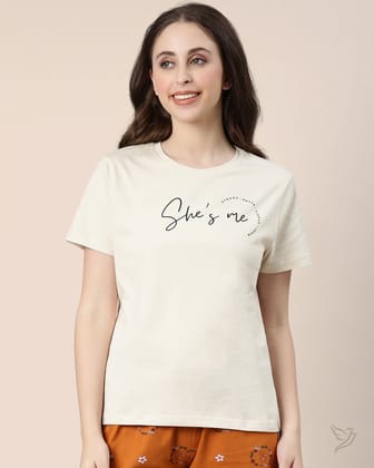 Relaxed fit tee - Ivory Snow-L / Ivory Snow