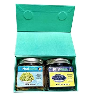 Green Raisins & Black Raisins 400 Gms Gift Box of 2