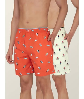 XYXX Pack of 2 Cotton Blend Boxers For Men's ( Multicolor )
