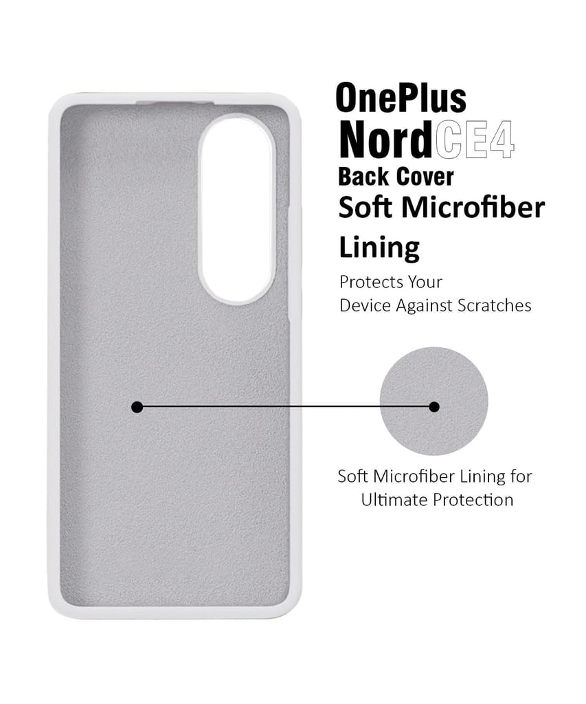 LIRAMARK Liquid Silicone Soft Back Cover Case for OnePlus Nord CE4 5G