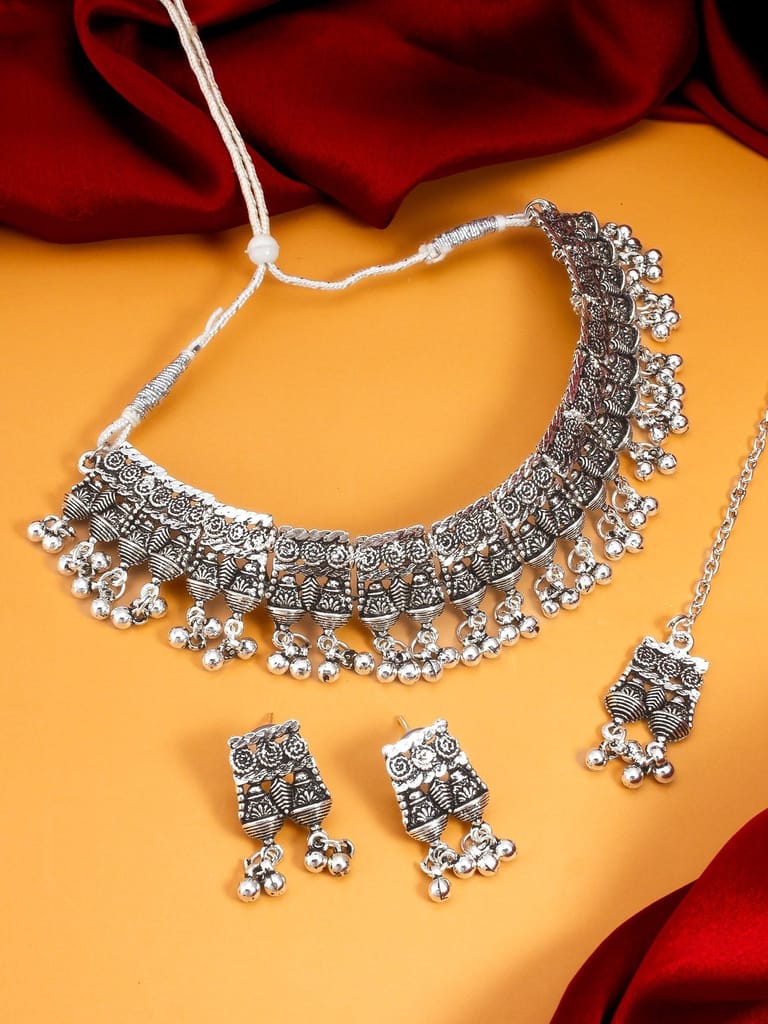 Morison Golden Serene Necklace Set Calm Luxury, Beautifully Crafted - Jewellery Sets | Buy online on ZillyBuy
